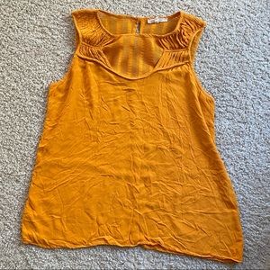 Goldenrod-colored silk/rayon blend top